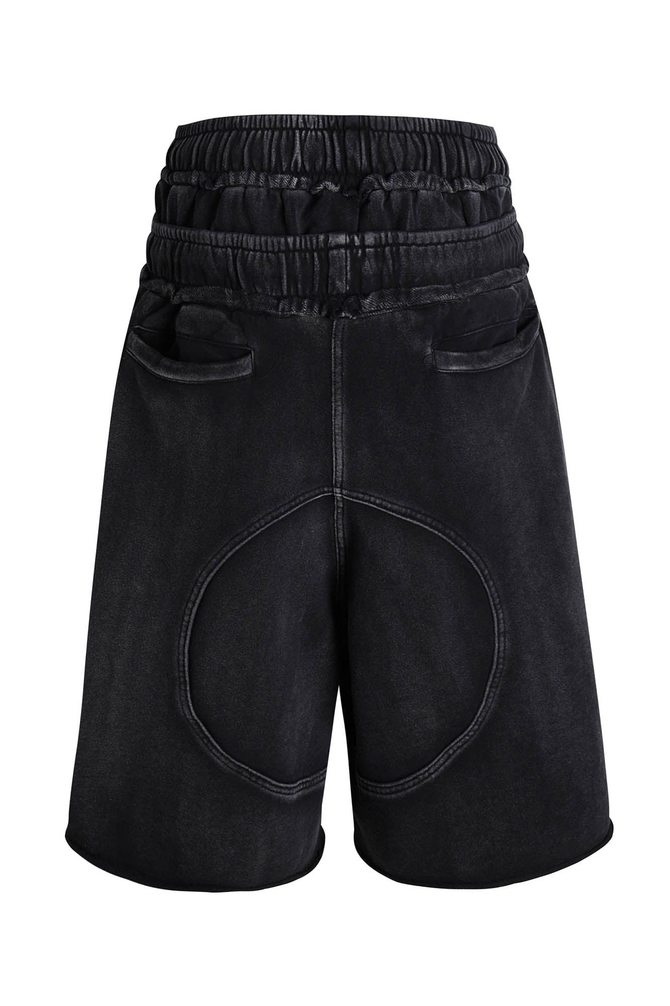 DND4DES Deconstructed Distressed Double-Knee Shorts