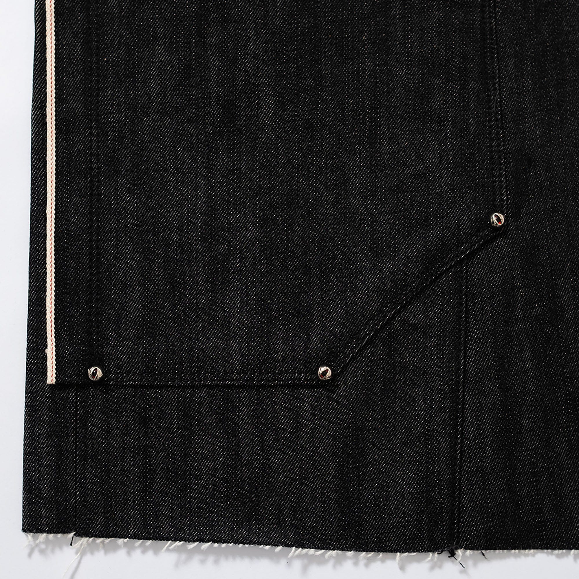 FVVO Selvedge Embroidered Double-Knee Raw Denim Pants