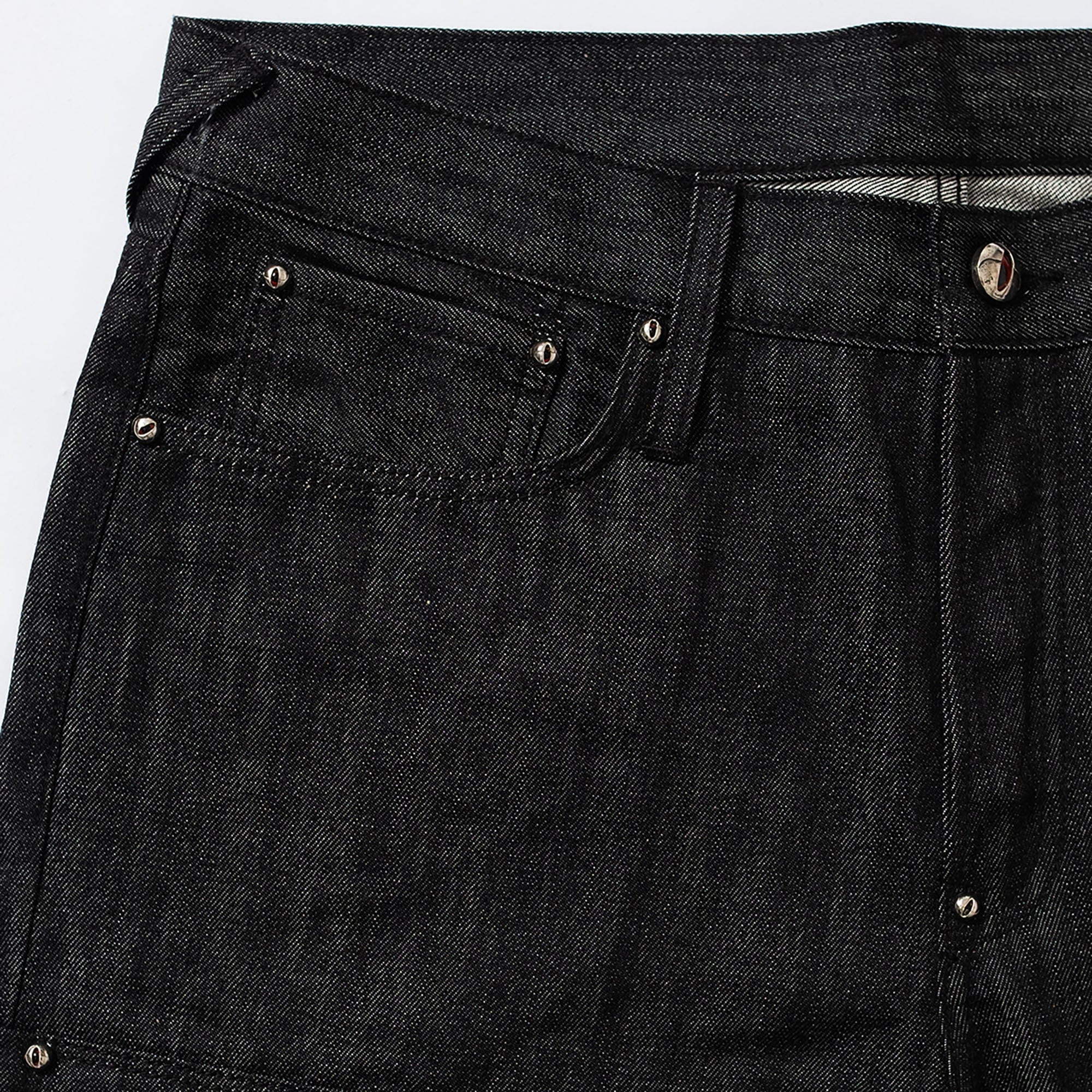 FVVO Selvedge Embroidered Double-Knee Raw Denim Pants