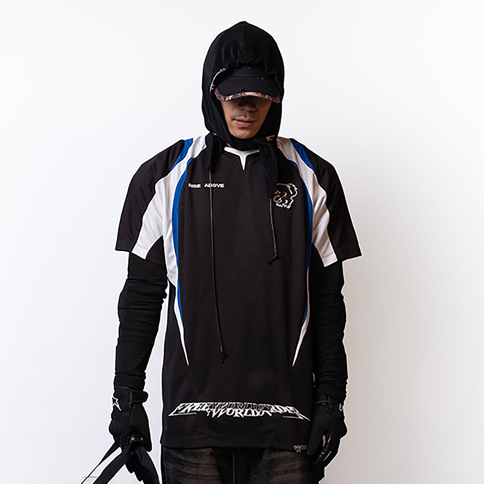 FVVO Retro Contrast Spliced Racing T-Shirt