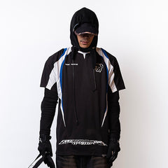 FVVO Retro Contrast Spliced Racing T-Shirt