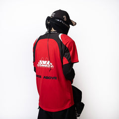 FVVO Retro Contrast Spliced Racing T-Shirt