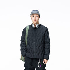 ENSHADOWER Wave Line Texture Light Down Jacket
