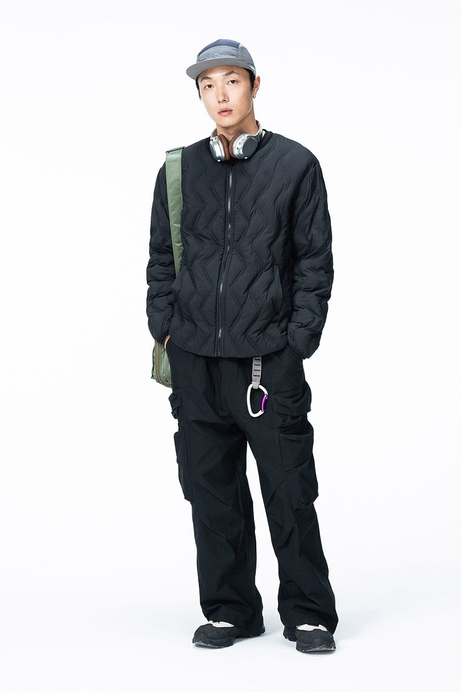 ENSHADOWER Wave Line Texture Light Down Jacket