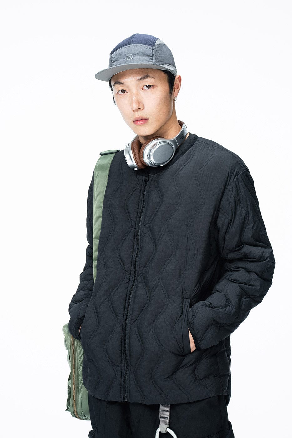 ENSHADOWER Wave Line Texture Light Down Jacket