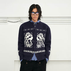 KREATE Fair Isle Button-Up Cardigan