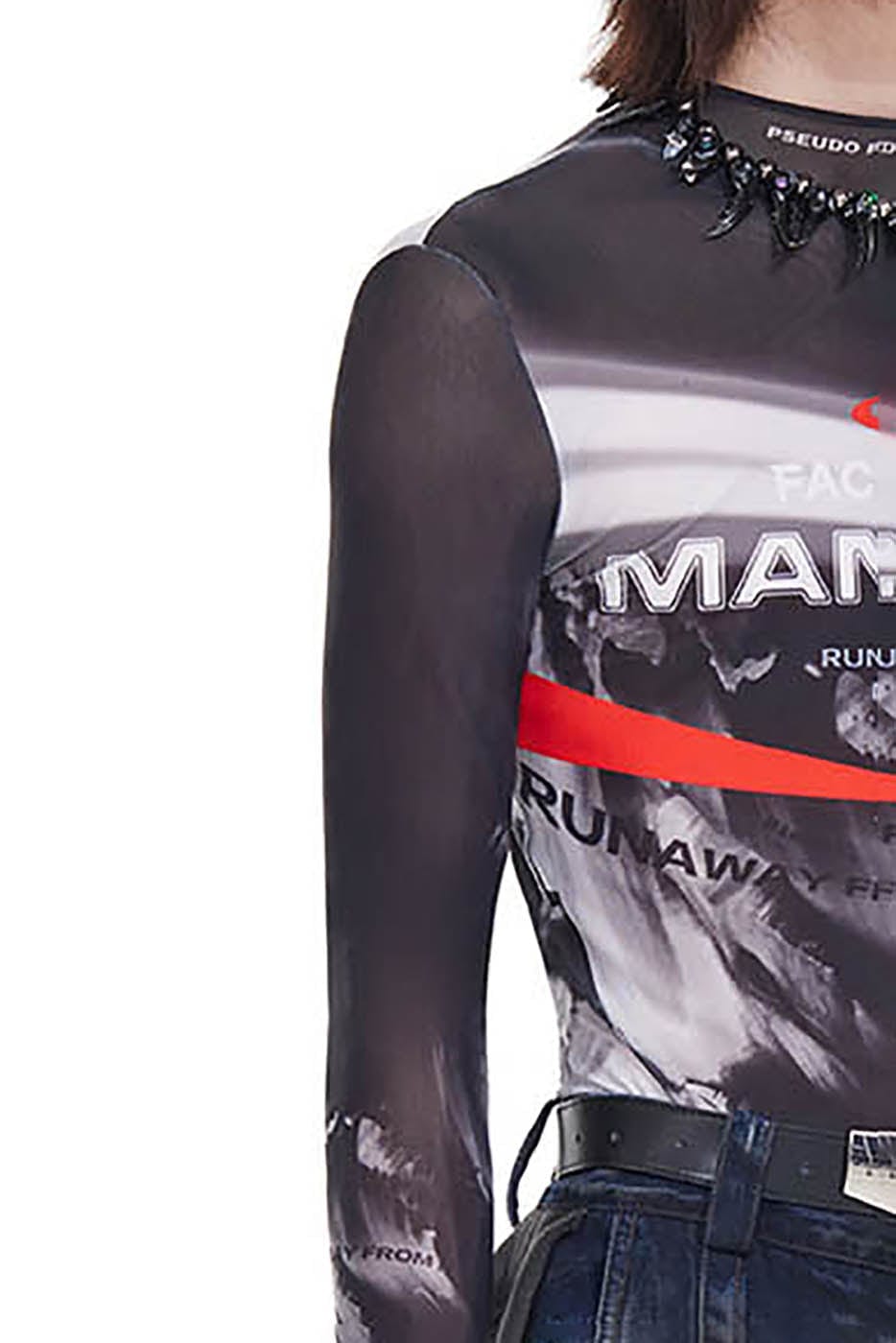 FACEONLAB Mandela Full Print Slim-Fit L/S T-Shirt