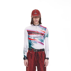 FACEONLAB Mandela Full Print Slim-Fit L/S T-Shirt
