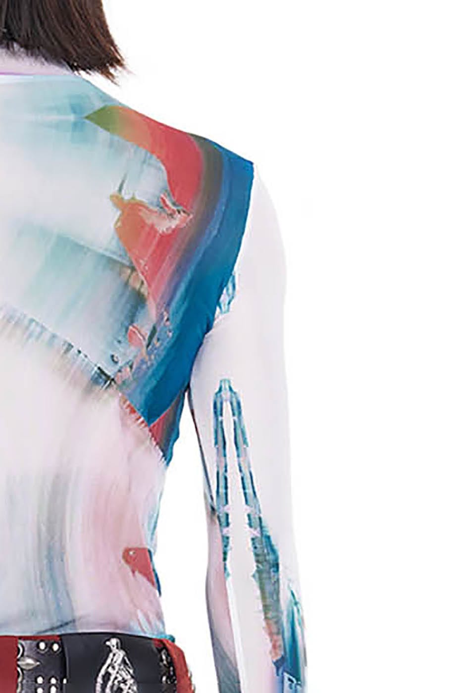 FACEONLAB Mandela Full Print Slim-Fit L/S T-Shirt