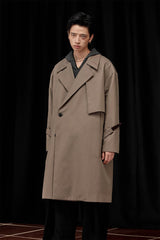 ALVNG AR ANTS Double-Breasted Notch Lapel Oversized Coat