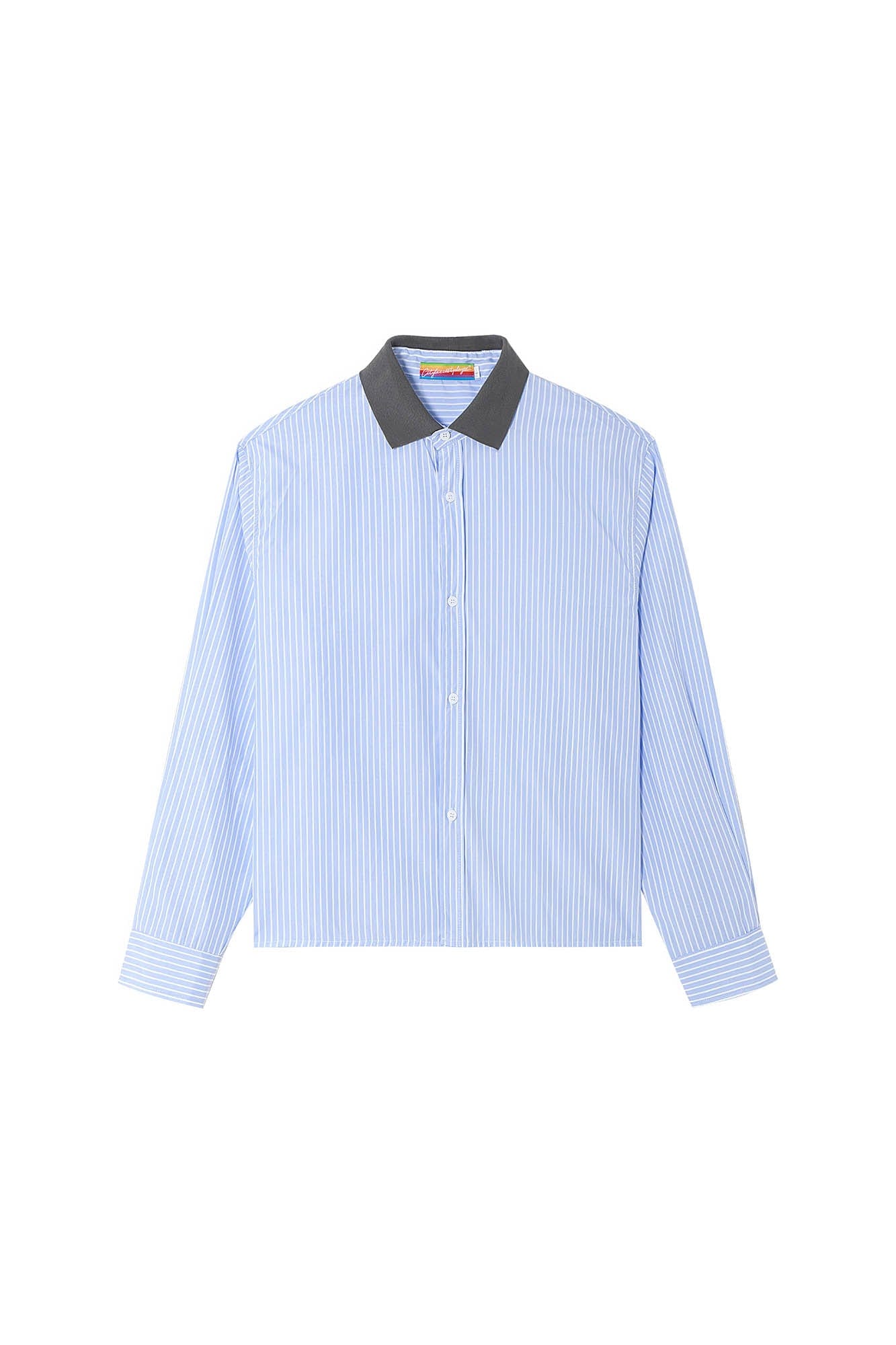 CLP Contrast Collar Striped Shirt