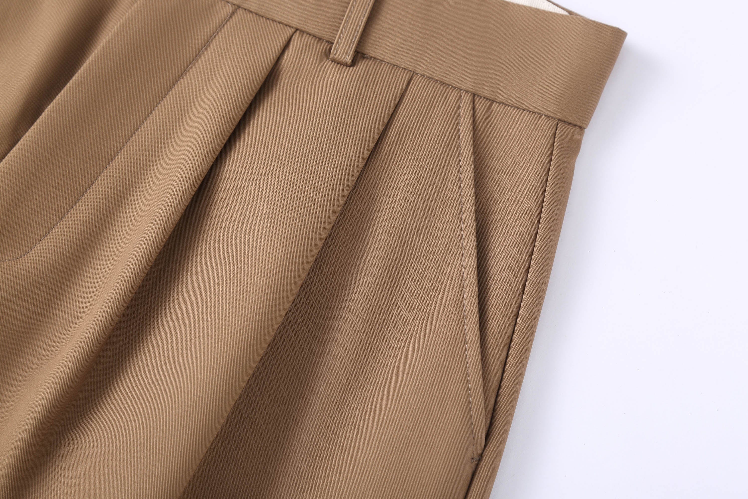 CLP Retro Pleated Wide-Leg Trousers