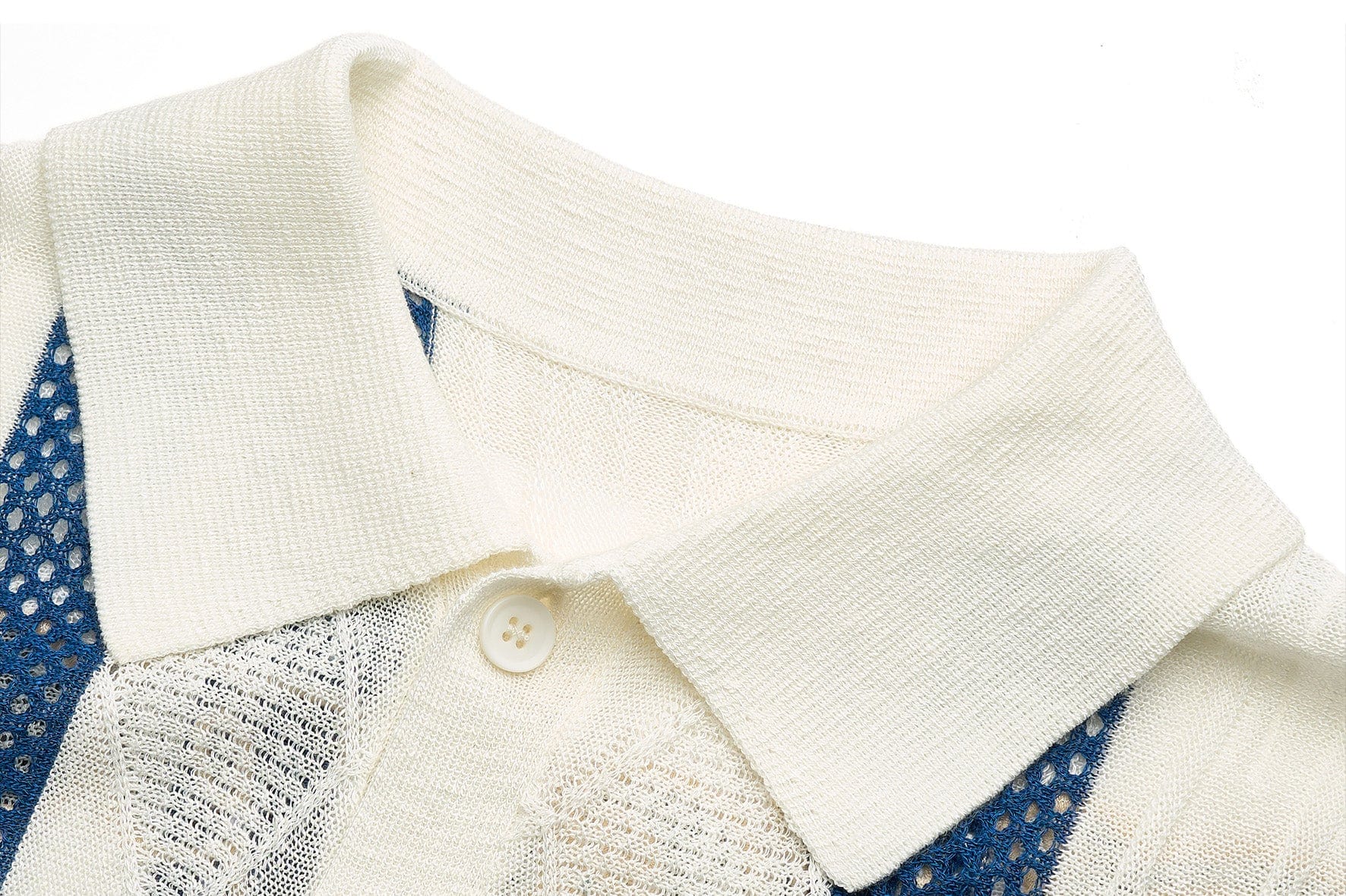 STEEPC No.96 Patchwork Striped Knit Half Shirt