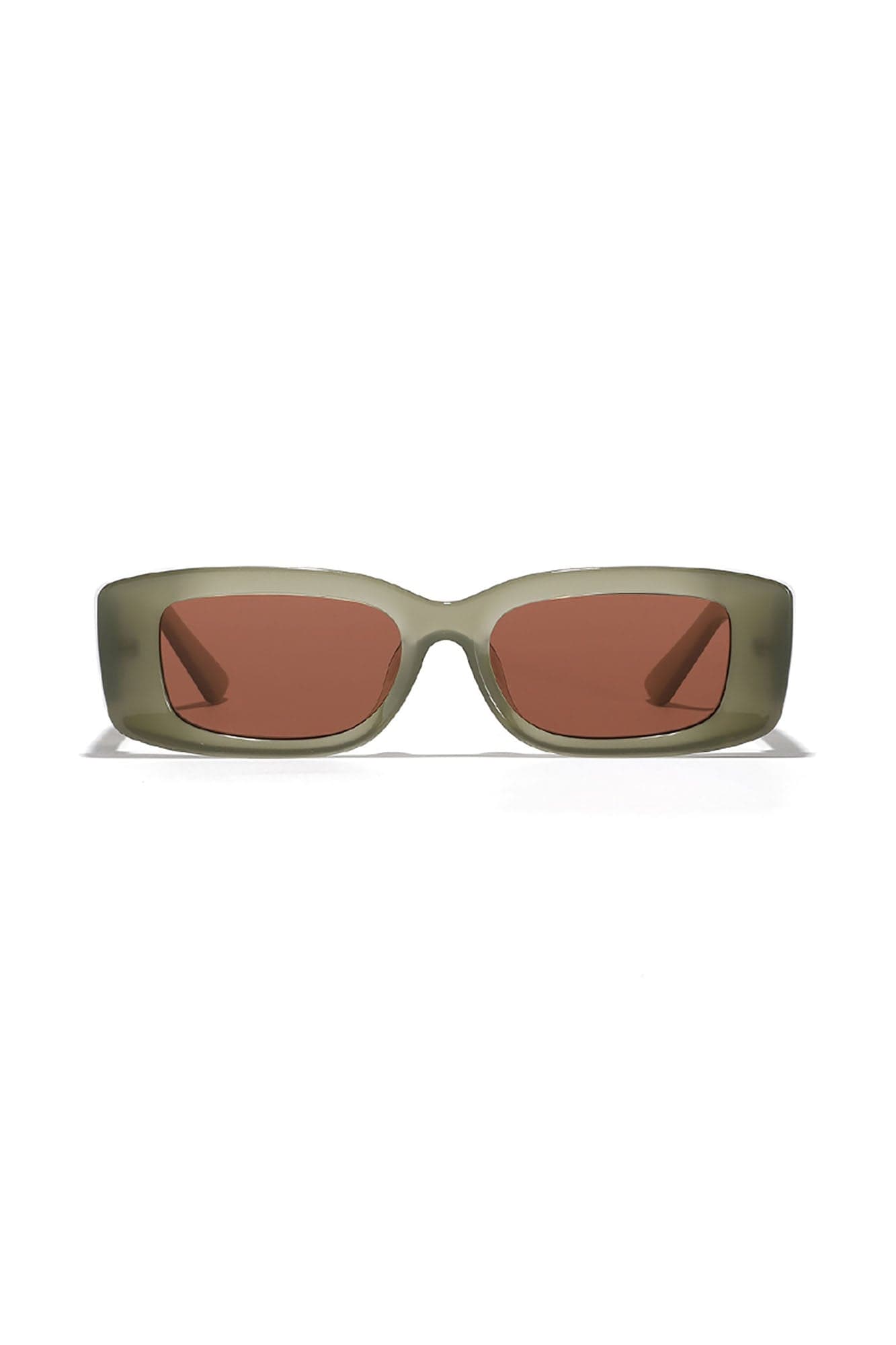 DAMAGE ASIA Retro Matte Rectangular Sunglasses