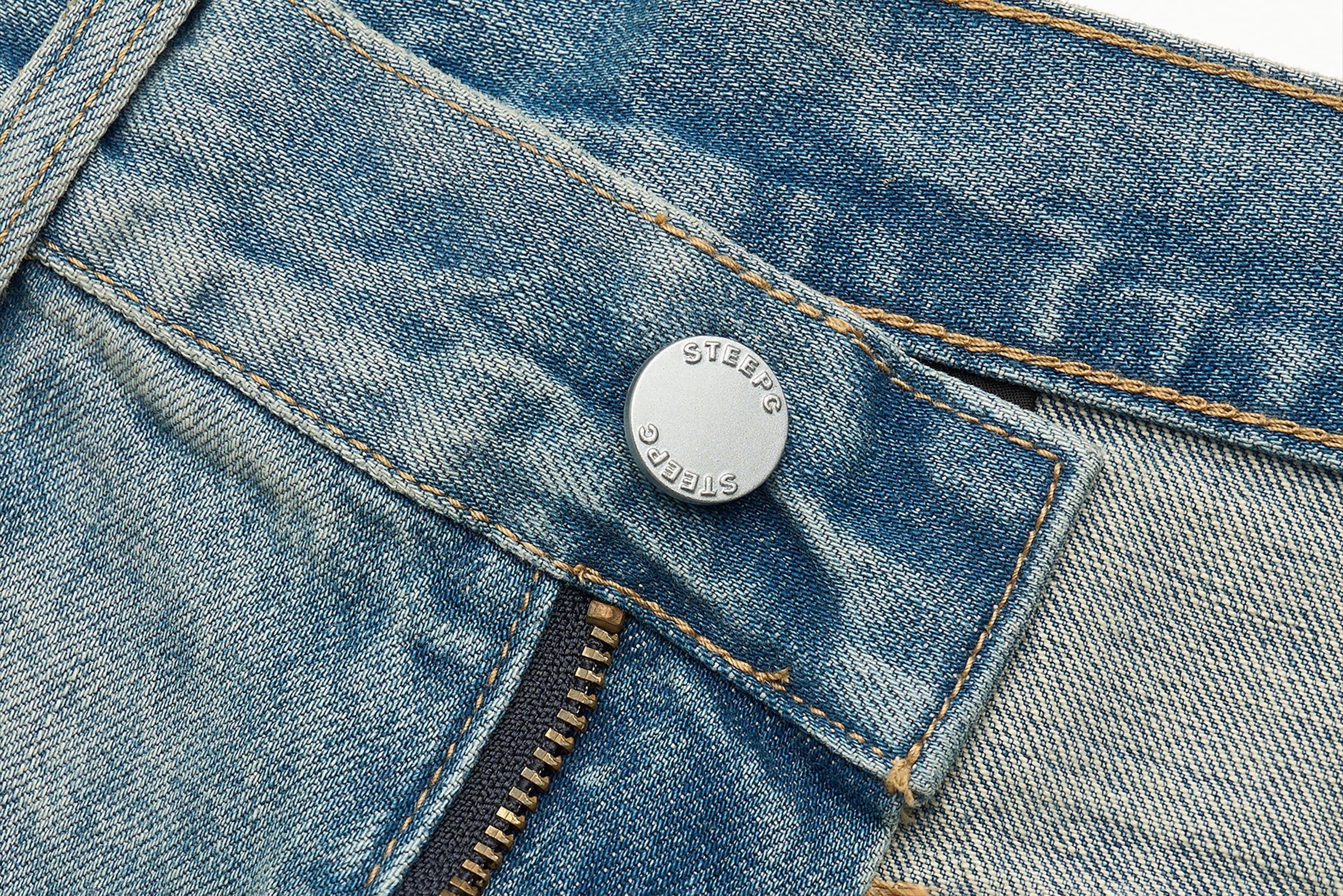 STEEPC Dirty Fit Distressed Flared Jeans