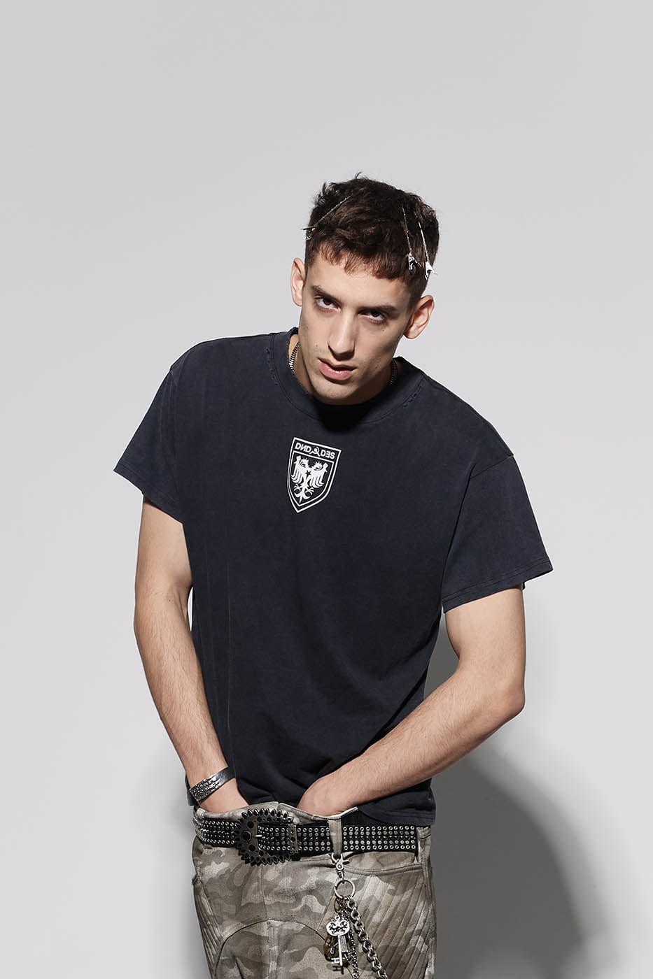 DND4DES Double-Headed Eagle Distressed T-Shirt