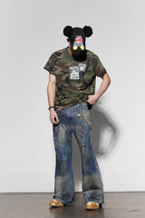 DND4DES Distressed Dusty Flared Jeans