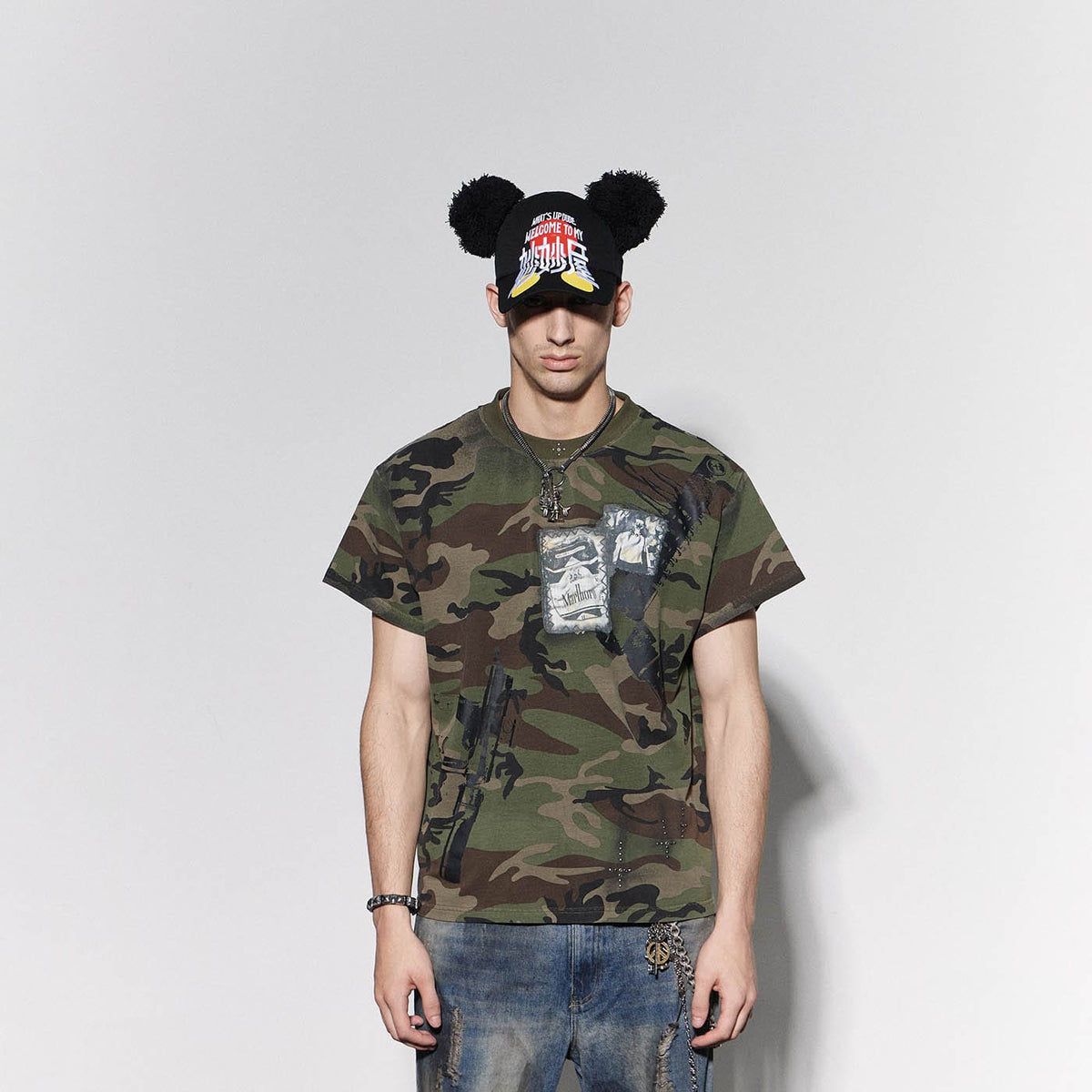 DND4DES Graffiti Camo Rivet T-Shirt