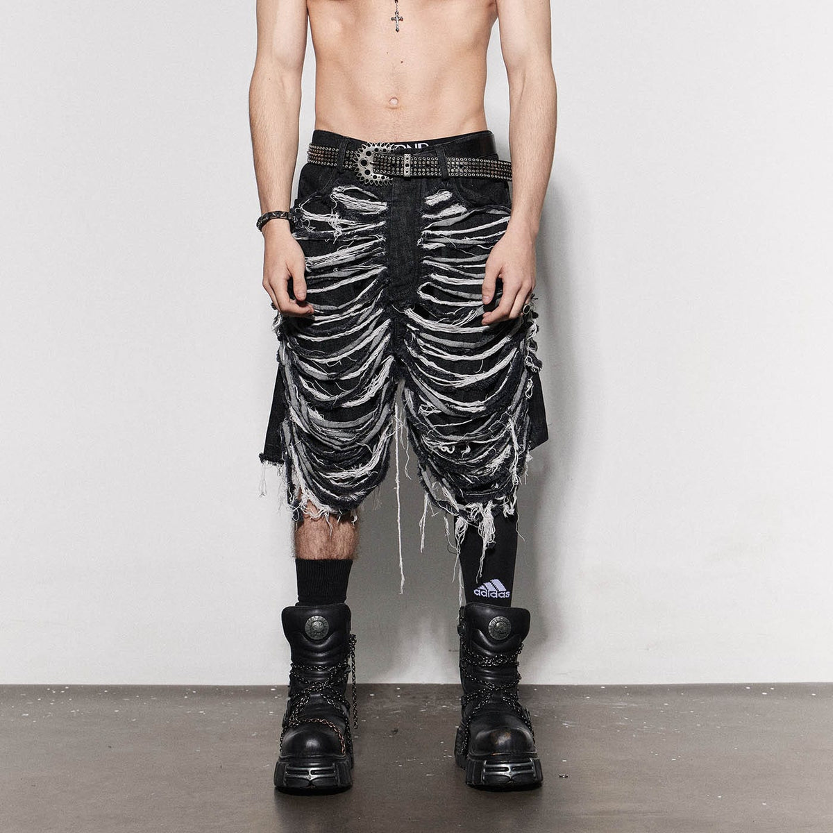 DND4DES Heavily Distressed Denim Shorts