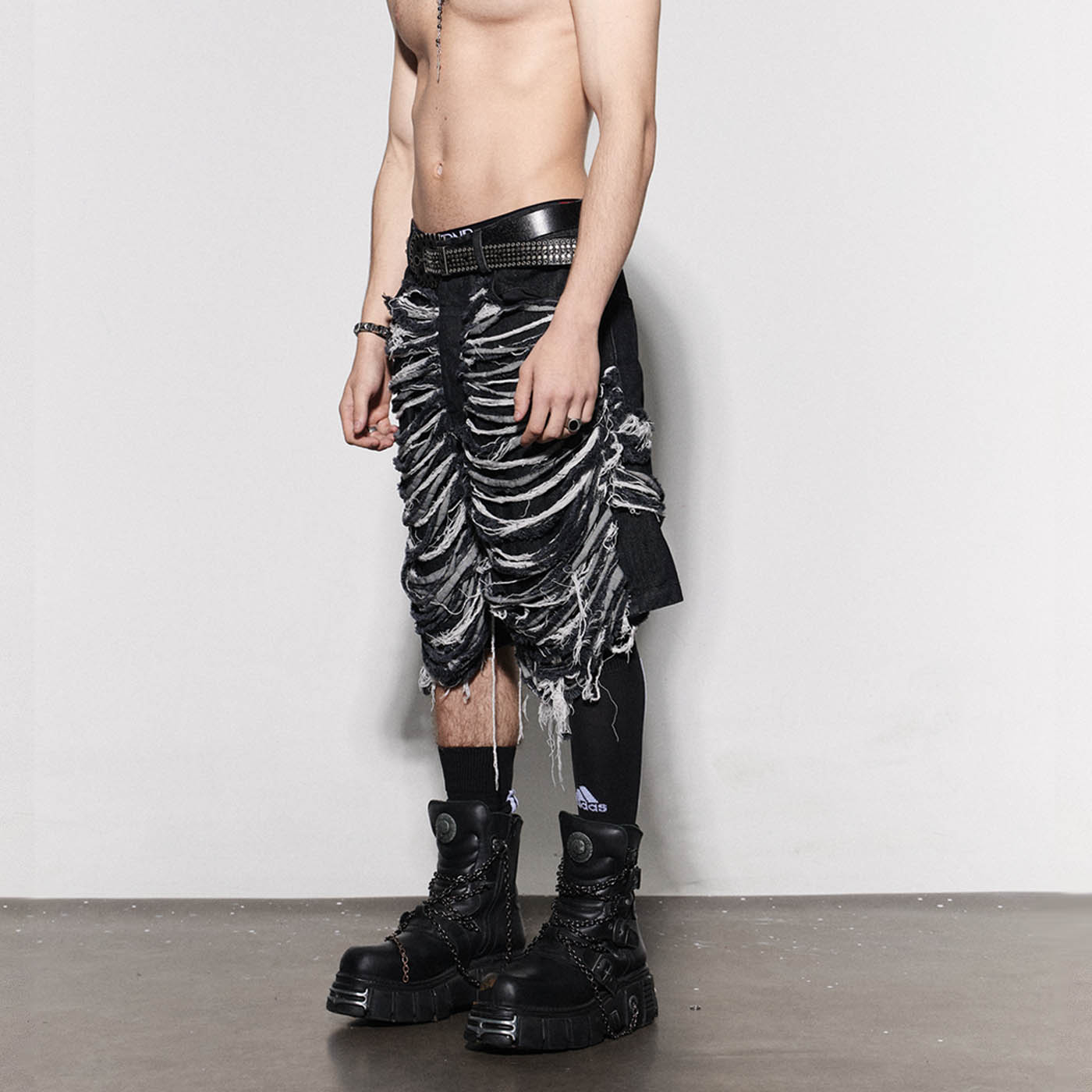 DND4DES Heavily Distressed Denim Shorts