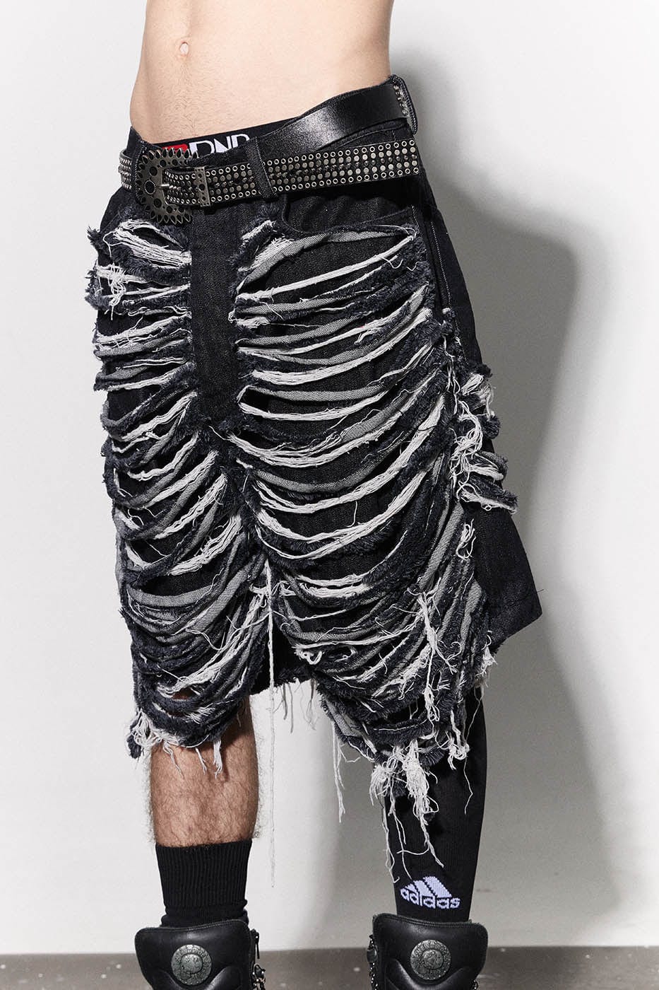 DND4DES Heavily Distressed Denim Shorts