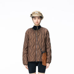 ENSHADOWER Wave Line Texture Light Down Jacket