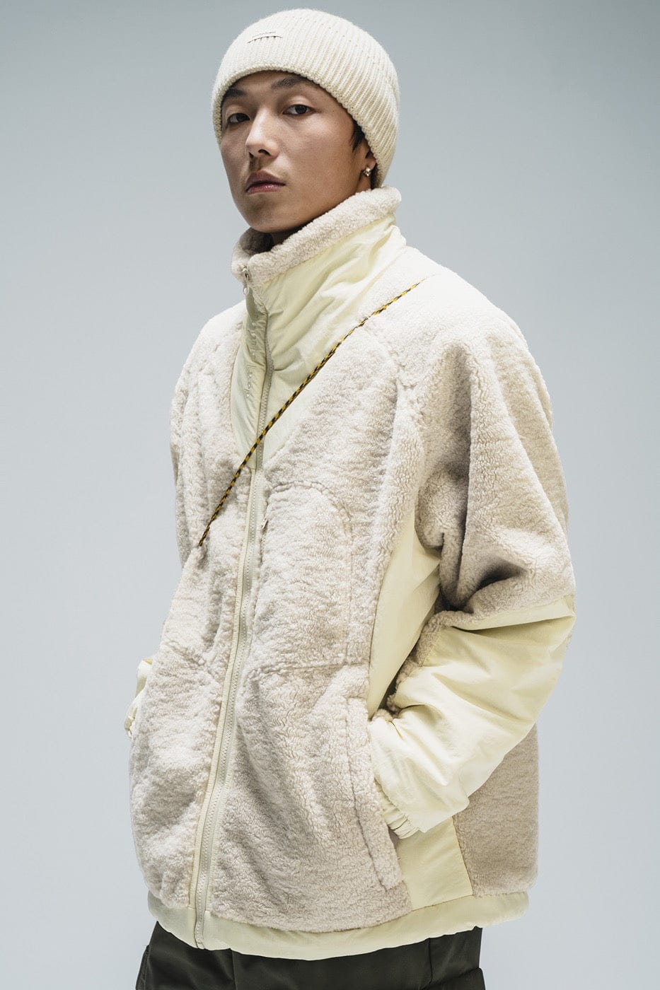 ENSHADOWER Spliced High-Collar Fleece Jacket
