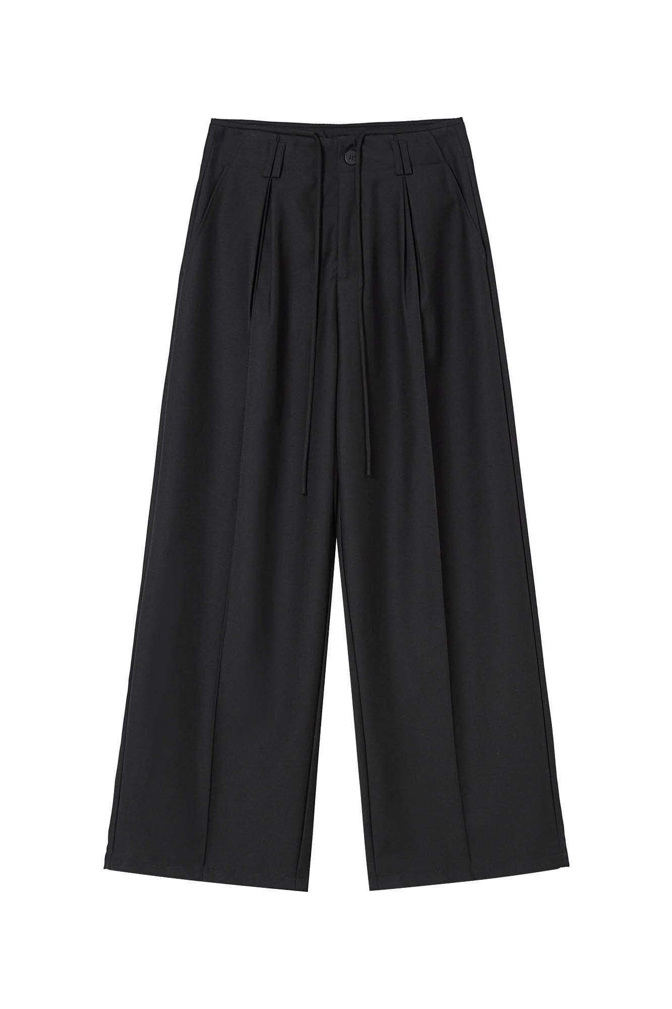 CLP Tucked Pleats Wide-Leg Trousers