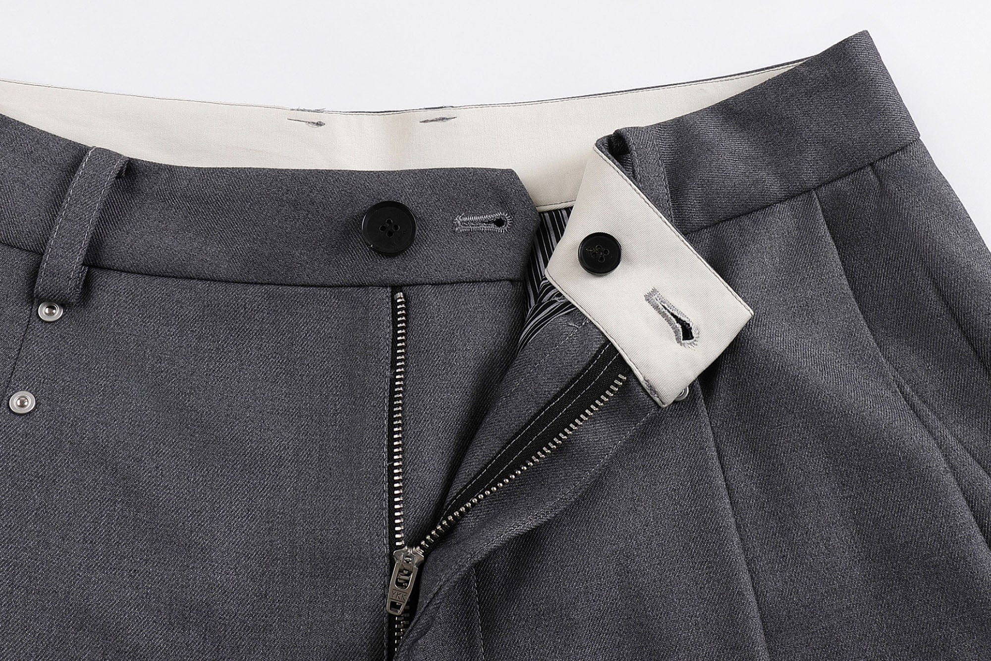FACEONLAB Essential Wool-Blended Pleated Trousers