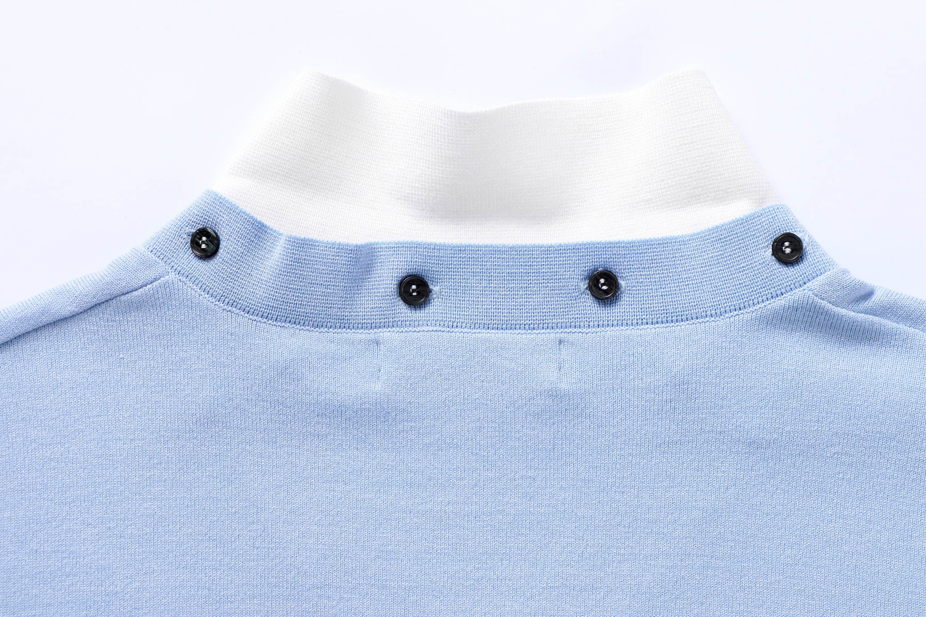 CLP V-Neck Detachable Collar Knitted Tee