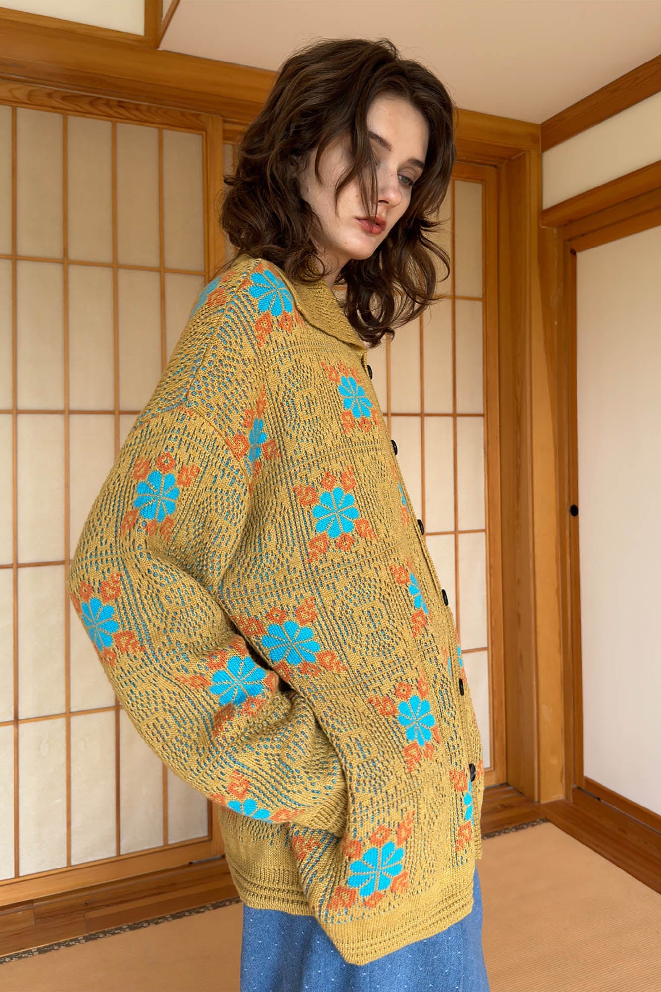 MIICHOUS Edelweiss Knit Button-Up Cardigan