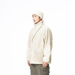 ENSHADOWER Spliced High-Collar Fleece Jacket