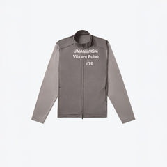 UMAMIISM Slogan Contrast Sleeve Mock Neck UV Protection Jacket