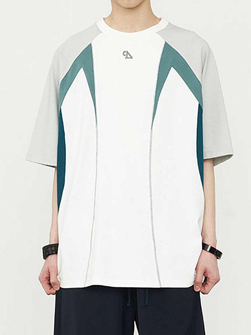 49PERCENT Contrast Spliced T-Shirt (Only Size M Left)