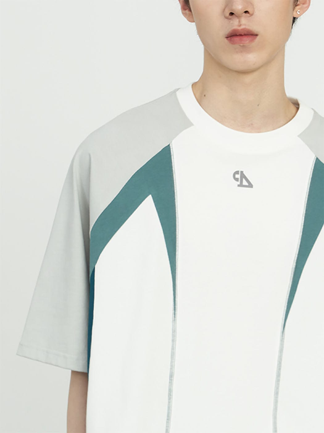49PERCENT Contrast Spliced T-Shirt (Only Size M Left)