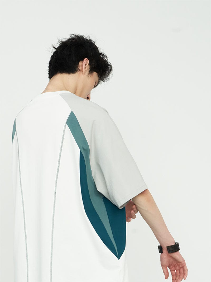 49PERCENT Contrast Spliced T-Shirt (Only Size M Left)