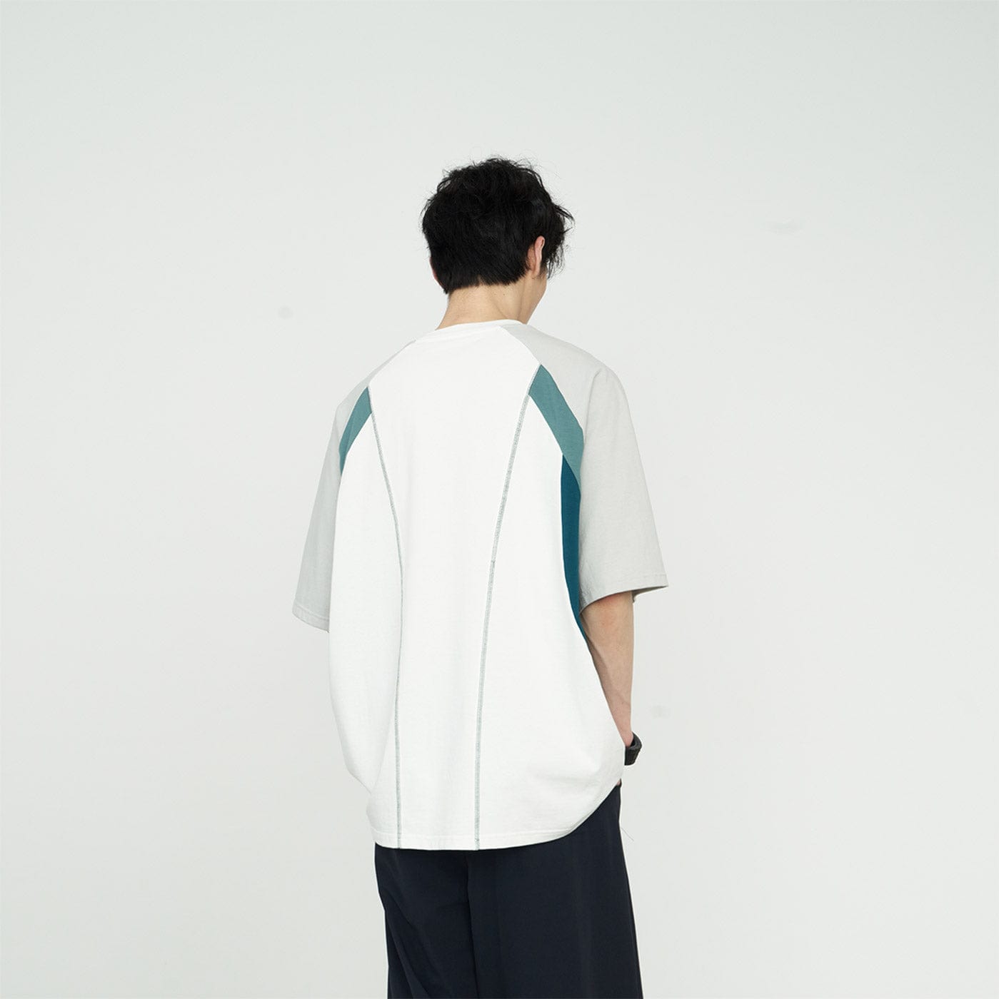 49PERCENT Contrast Spliced T-Shirt (Only Size M Left)