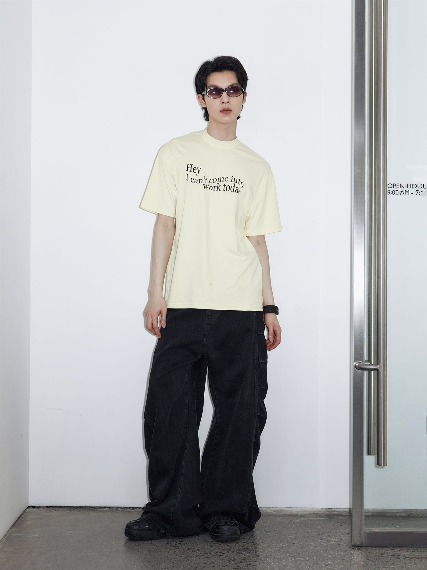 49PERCENT Essential Slogan T-Shirt