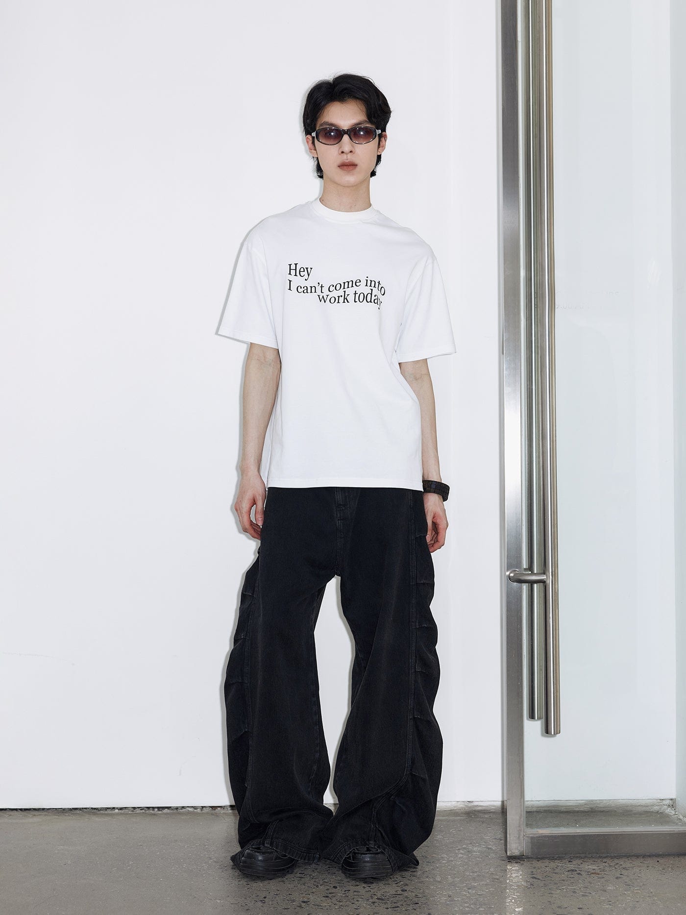 49PERCENT Essential Slogan T-Shirt