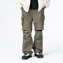 ENSHADOWER Detachable Big Pockets Crinkled Pants