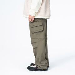 ENSHADOWER Detachable Big Pockets Crinkled Pants