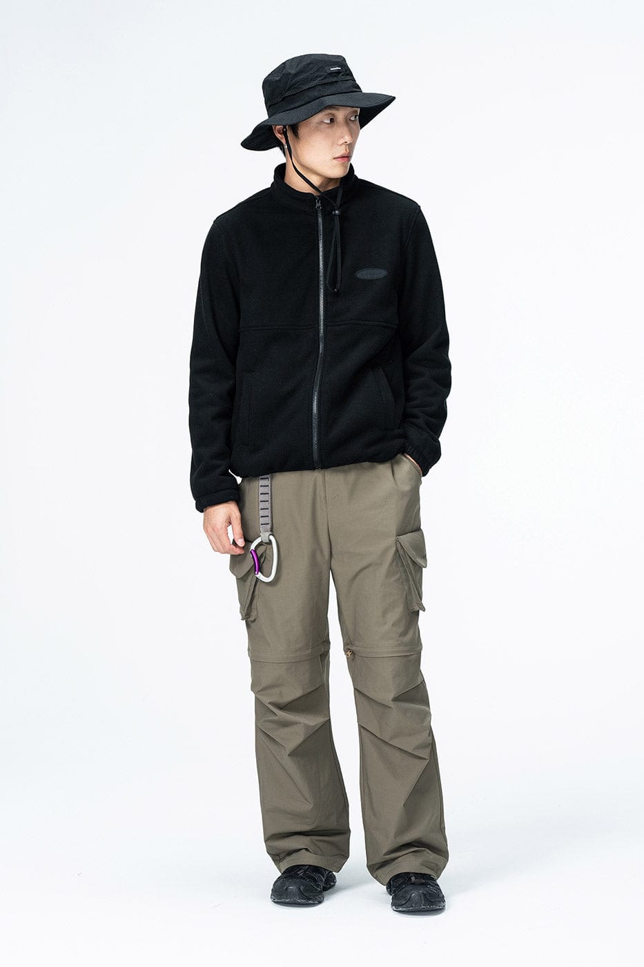ENSHADOWER Detachable Big Pockets Crinkled Pants