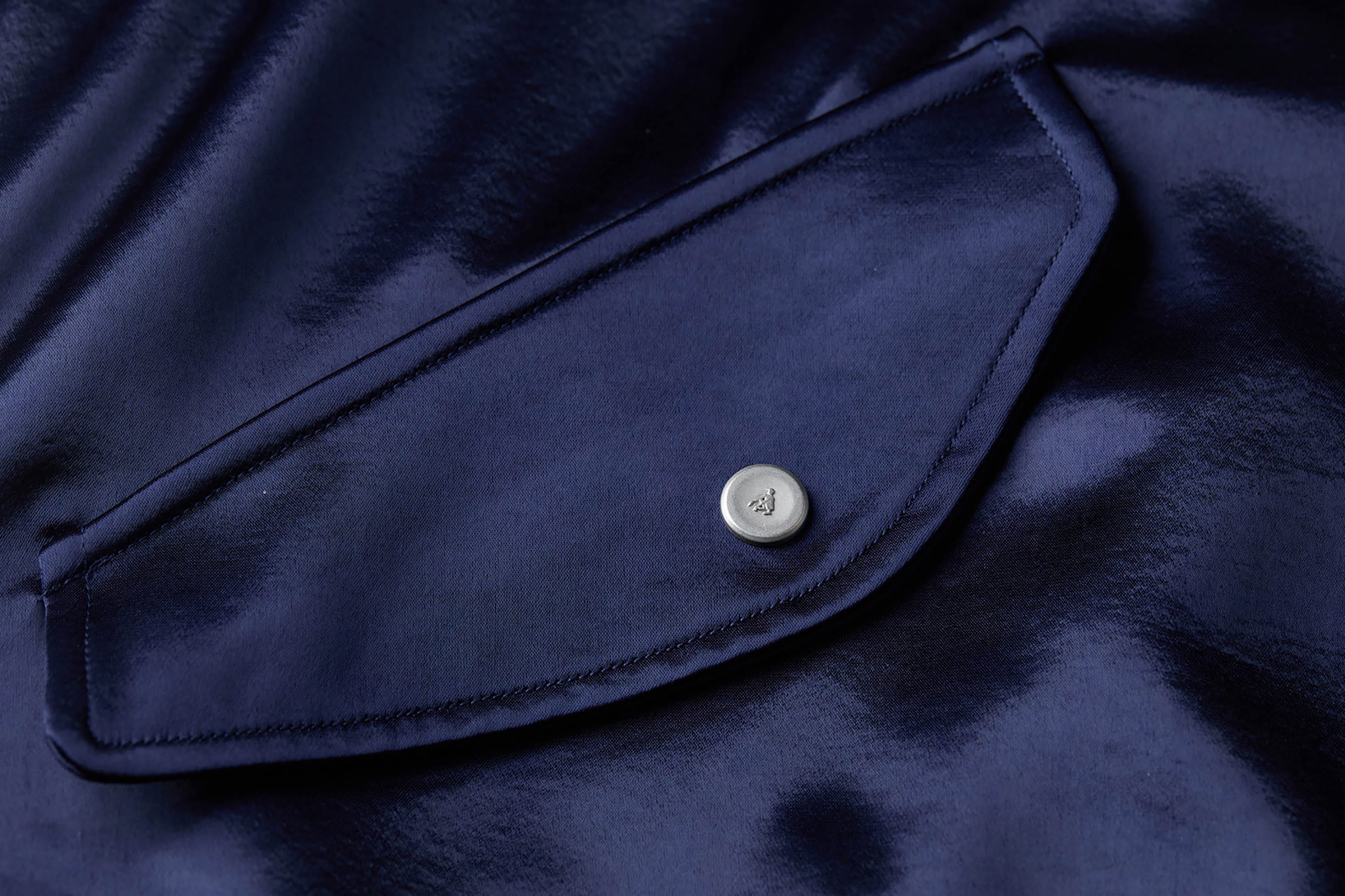 FACEONLAB Rivet Diamond Satin Leopard-Collar Jacket