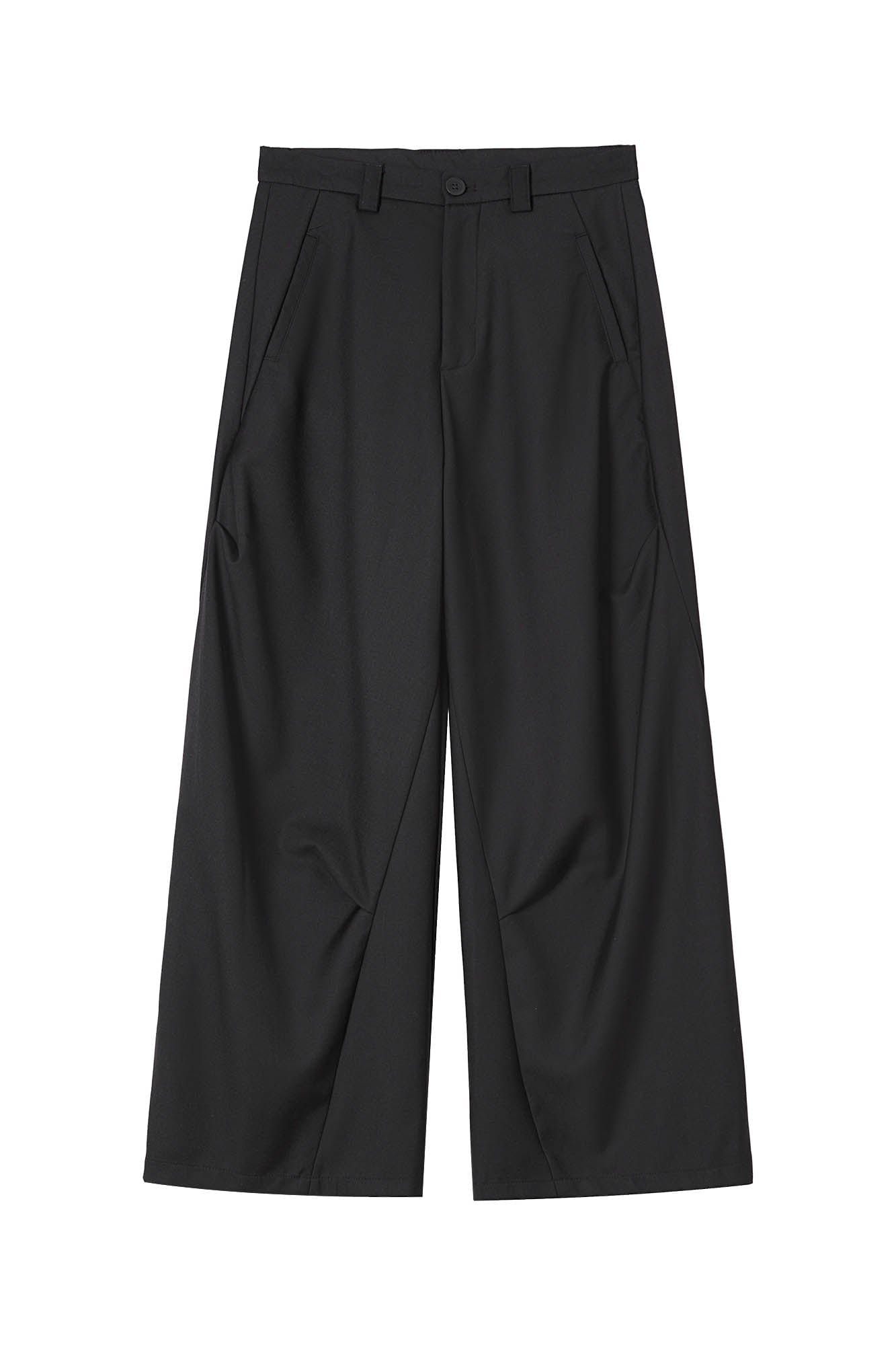 CLP Essential Spliced Crinkled Wide-Leg Trousers