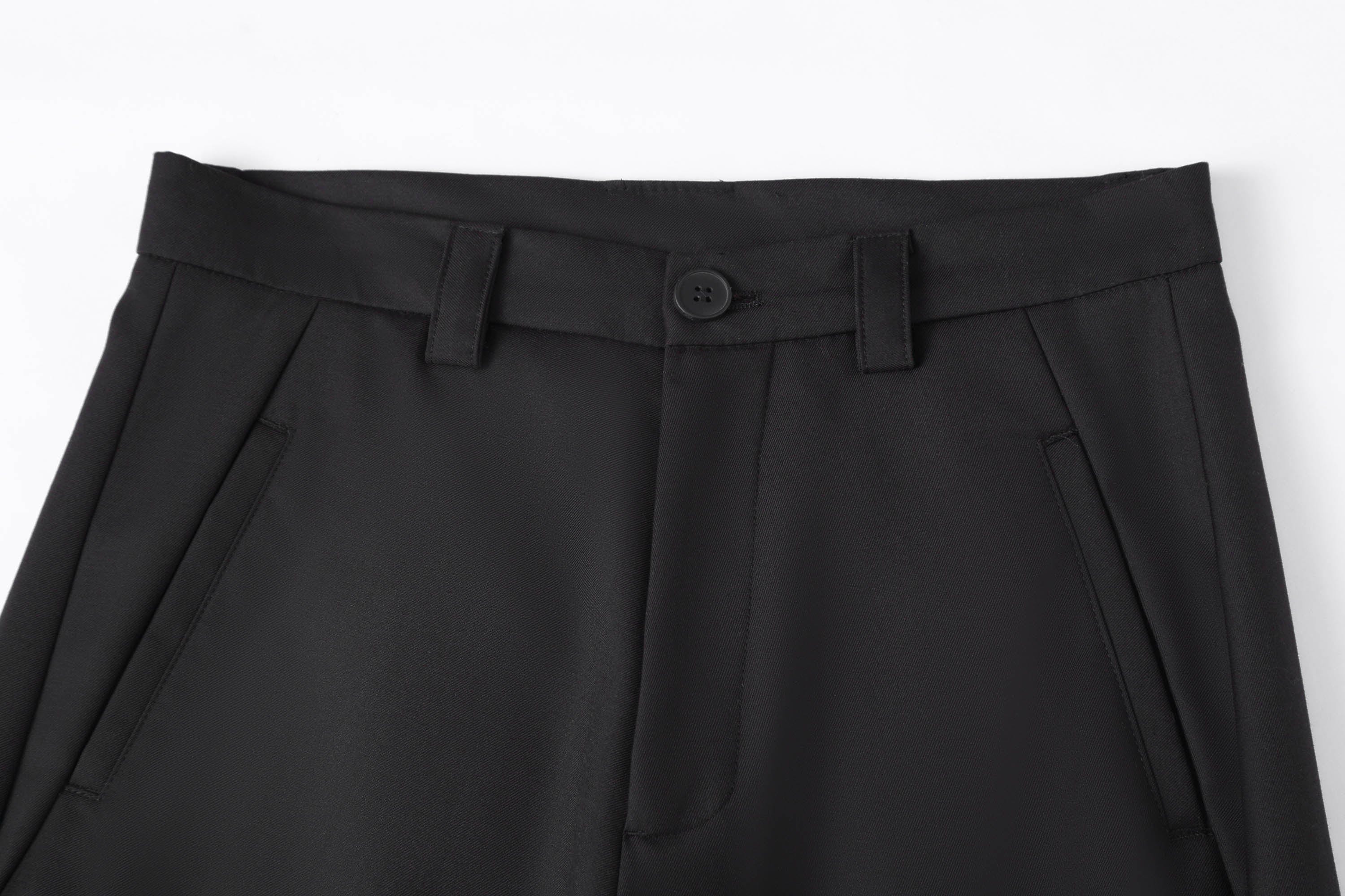 CLP Essential Spliced Crinkled Wide-Leg Trousers