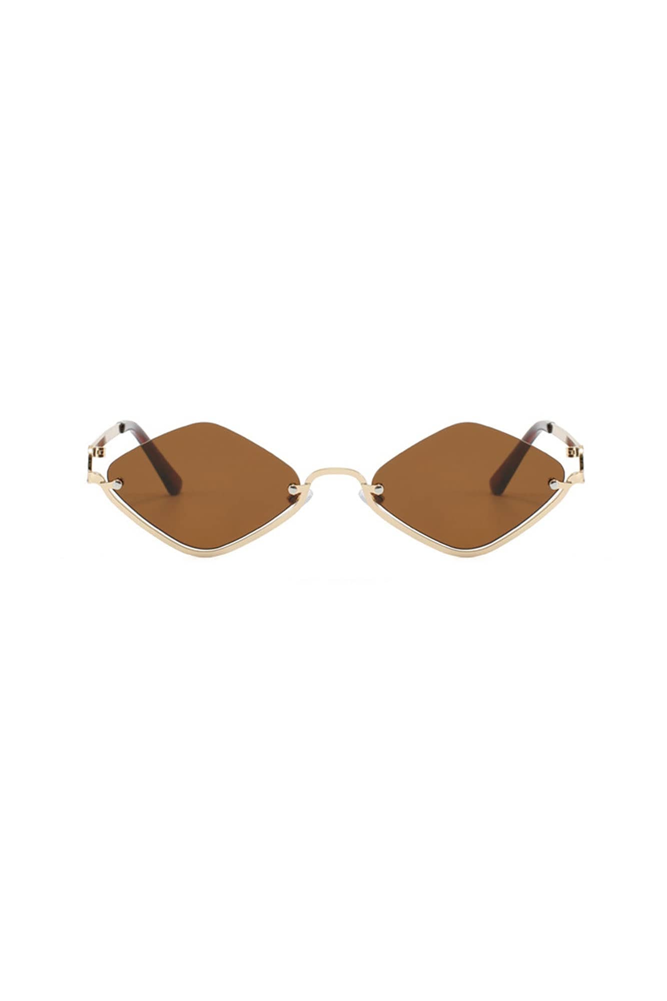 DAMAGE ASIA Diamond Half-Rim Sunglasses