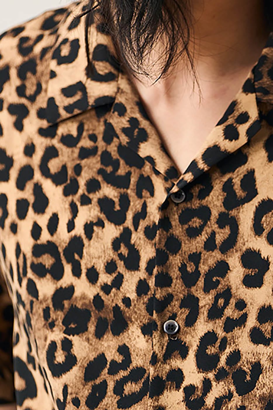 EPIC POETRY Leopard Cuban Half Shirt