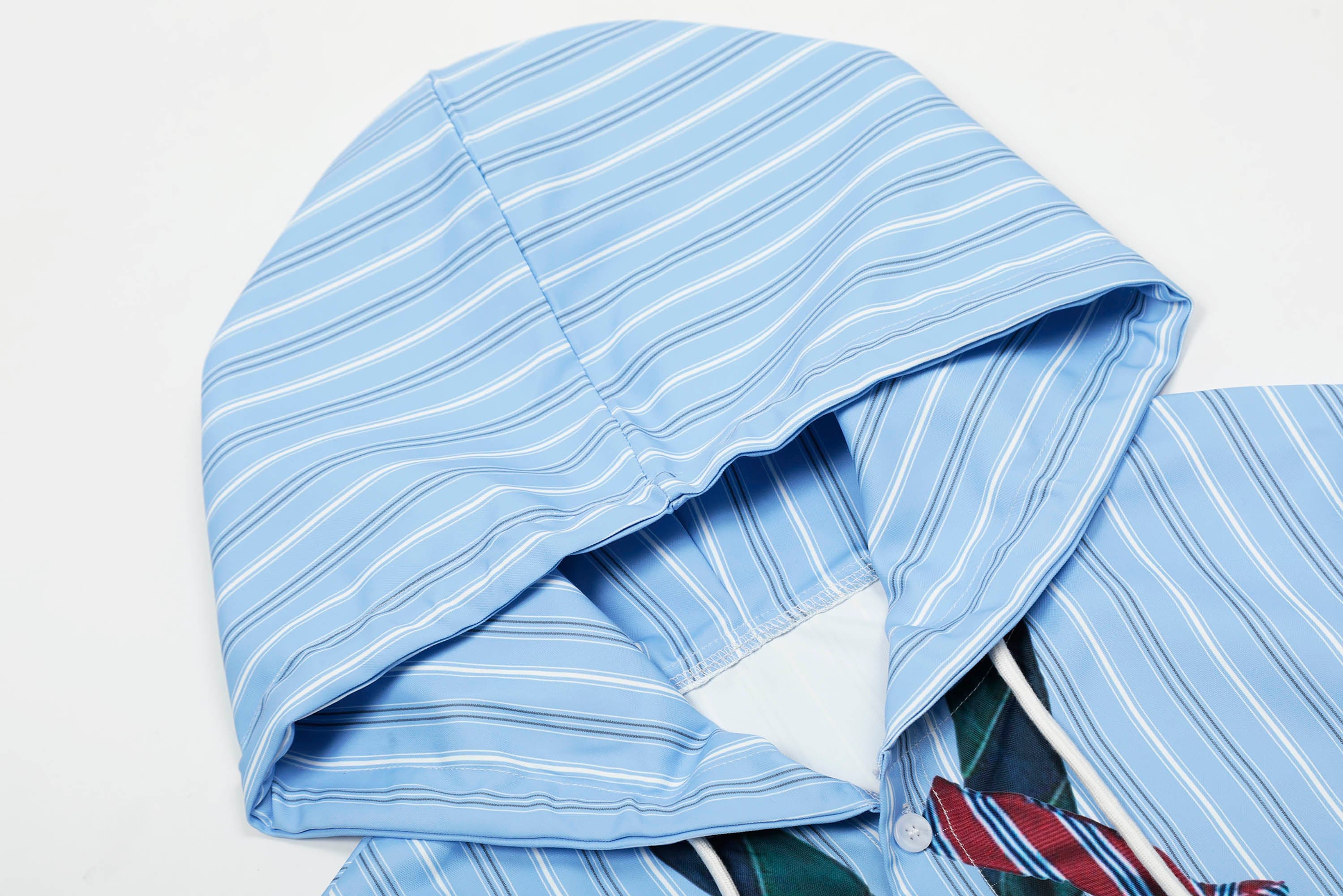CLP Tie Graphic Striped Hooded Jacket