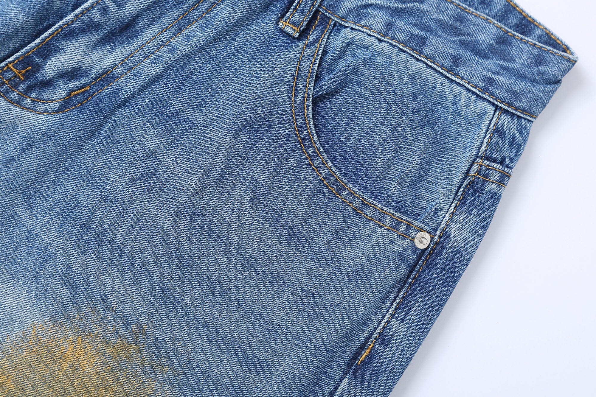 CLP MultiColor Brushed Wide-Leg Jeans