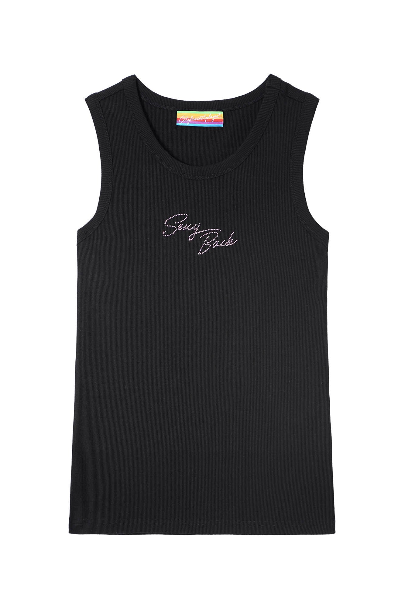 CLP Diamond Backless Ribbed Tank Top